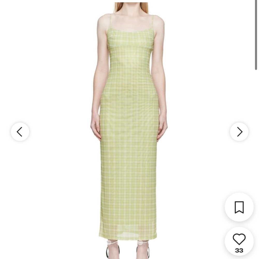 Miaou Plaid Green Dress
